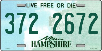 NH license plate 3722672
