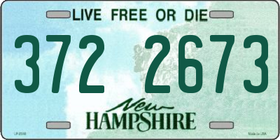 NH license plate 3722673