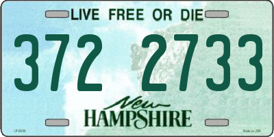 NH license plate 3722733
