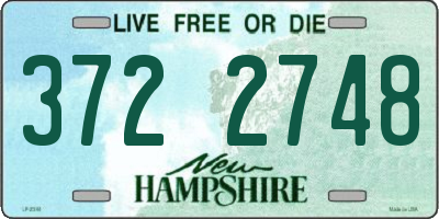 NH license plate 3722748