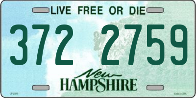 NH license plate 3722759