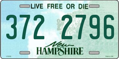 NH license plate 3722796