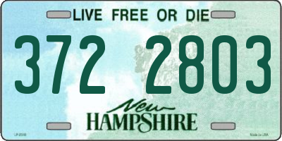 NH license plate 3722803