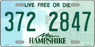 NH license plate 3722847