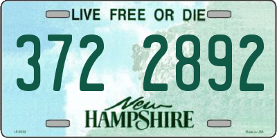 NH license plate 3722892