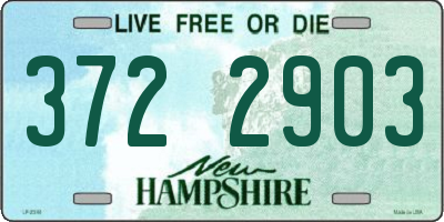 NH license plate 3722903
