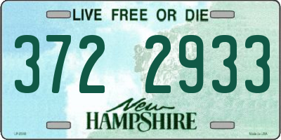 NH license plate 3722933