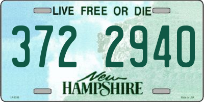 NH license plate 3722940