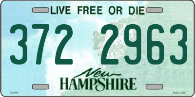 NH license plate 3722963