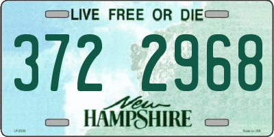 NH license plate 3722968