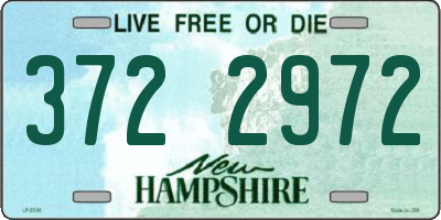 NH license plate 3722972