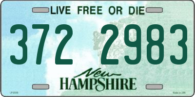 NH license plate 3722983