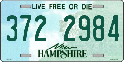 NH license plate 3722984