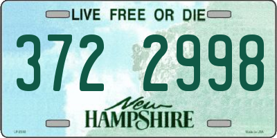 NH license plate 3722998