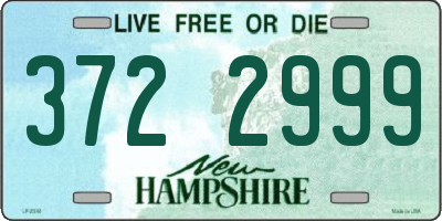 NH license plate 3722999