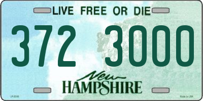 NH license plate 3723000