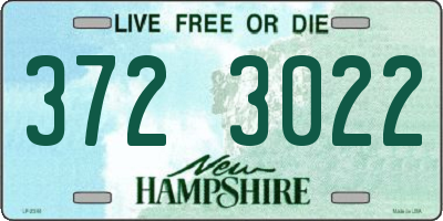 NH license plate 3723022