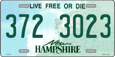 NH license plate 3723023