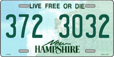 NH license plate 3723032