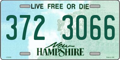 NH license plate 3723066