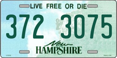 NH license plate 3723075