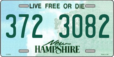 NH license plate 3723082