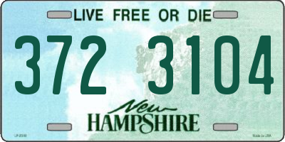 NH license plate 3723104