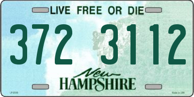 NH license plate 3723112