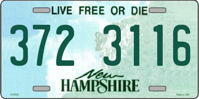 NH license plate 3723116