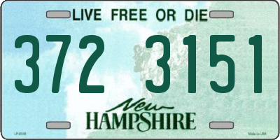 NH license plate 3723151