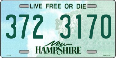 NH license plate 3723170