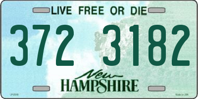 NH license plate 3723182