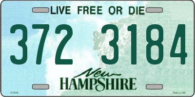 NH license plate 3723184