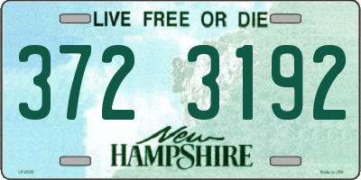 NH license plate 3723192