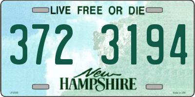 NH license plate 3723194