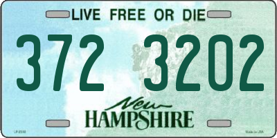 NH license plate 3723202