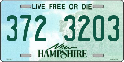 NH license plate 3723203