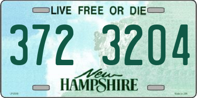NH license plate 3723204