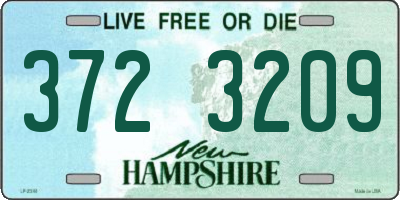 NH license plate 3723209