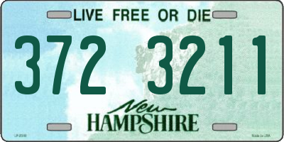 NH license plate 3723211