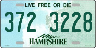 NH license plate 3723228