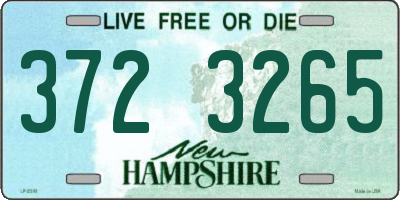 NH license plate 3723265