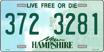 NH license plate 3723281