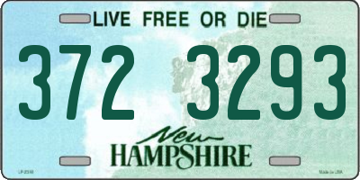 NH license plate 3723293