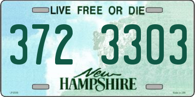 NH license plate 3723303