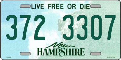 NH license plate 3723307