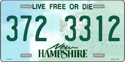 NH license plate 3723312