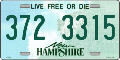 NH license plate 3723315