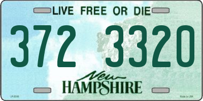 NH license plate 3723320