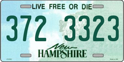 NH license plate 3723323